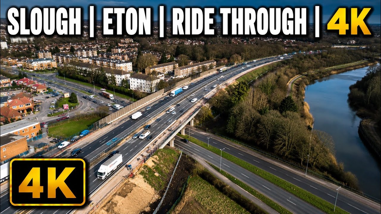 Slough | Eton | Ride Through | 4K