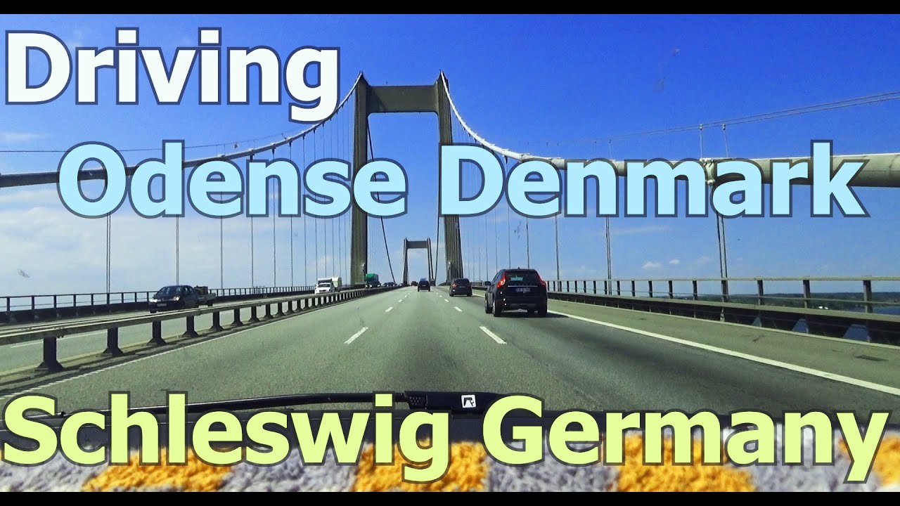 Driving from Odense, Denmark to Schleswig, Germany, 4K.