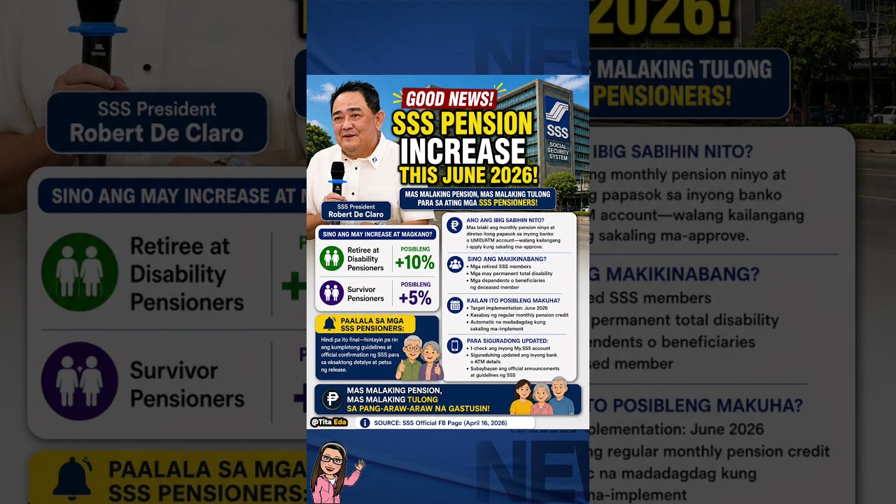 SSS PENSION INCREASE THIS JUNE 2026?! +10% AT +5% DAGDAG &ndash; SINO ANG MAKAKAKUHA?