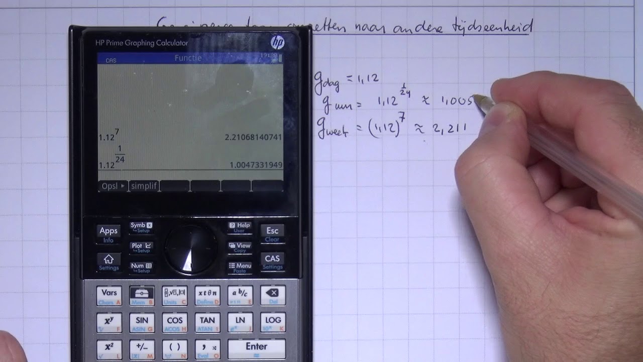 VWO6wisA_11_H12_2 Groeipercentages omzetten naar andere tijdseenheid