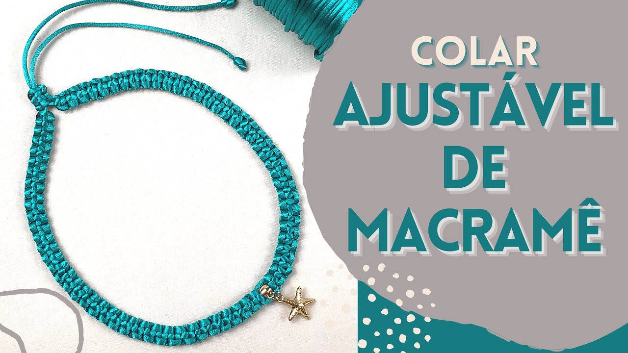 Colar Ajustável de Macramê
