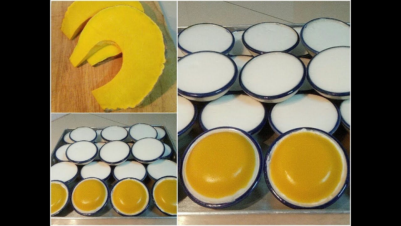 ขนมถ้วยฟักทองแป้งเหนียวนุ่มหนึบหน้ามันเค็มอร่อยลงตัวสุดๆเลยจร้า