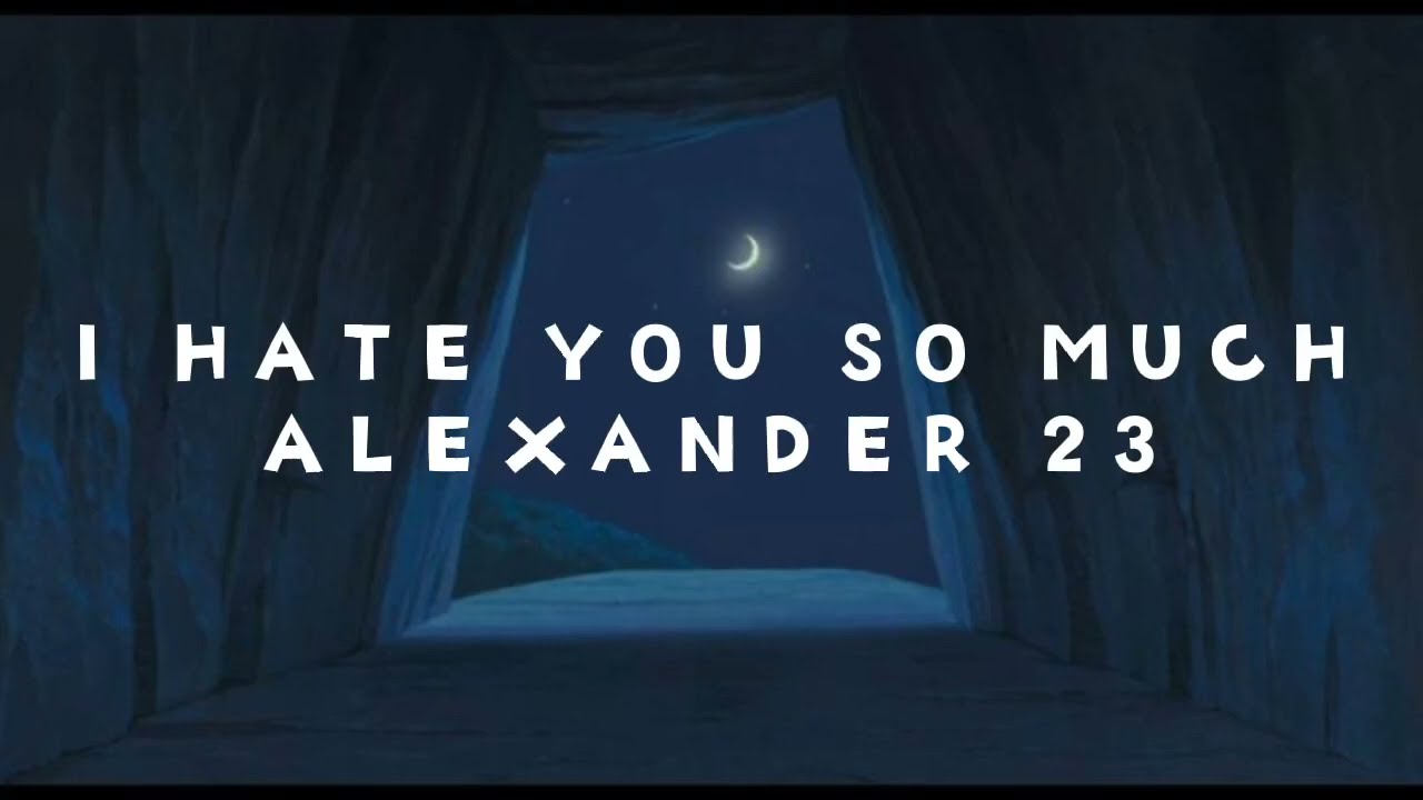 ALEXANDER 23 - I HATE YOU SO MUCH ( LYRICS VIDEO )