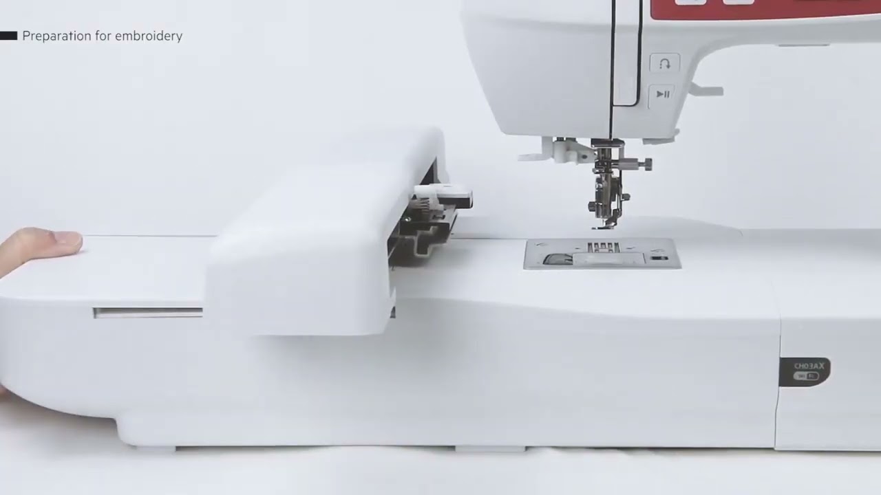 Necchi Logica   Passer  la machine en mode broderie