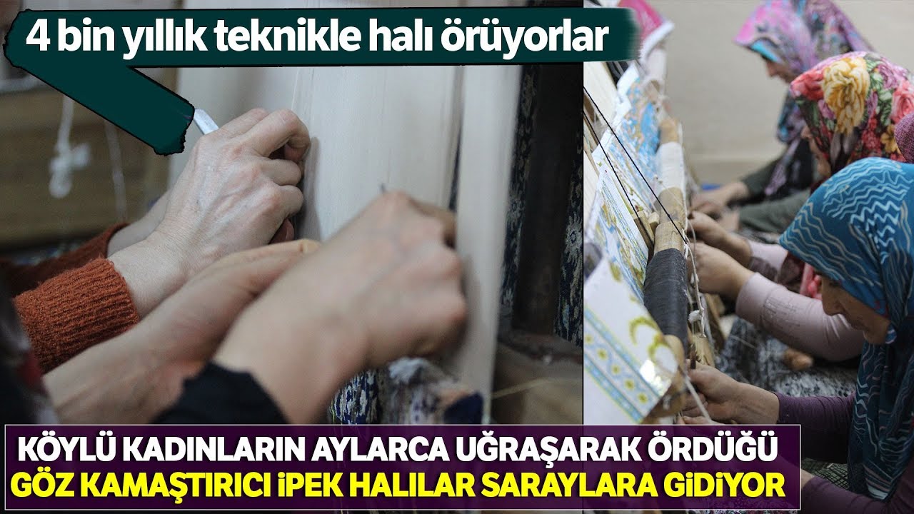 Köylü Kadınlar 1 Milyon Düğümle Bir Metre Halı Dokuyor