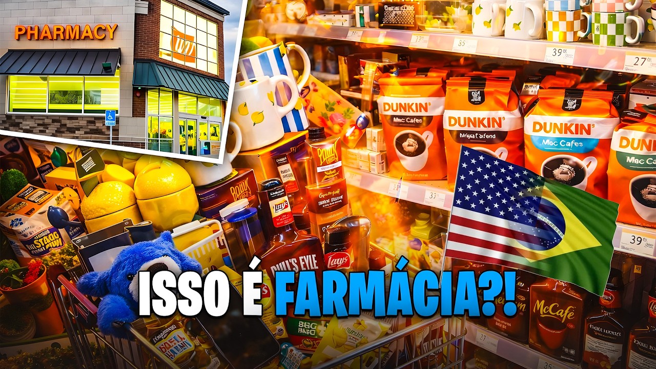 Por que a farmácia nos EUA parece um supermercado? 🇺🇸