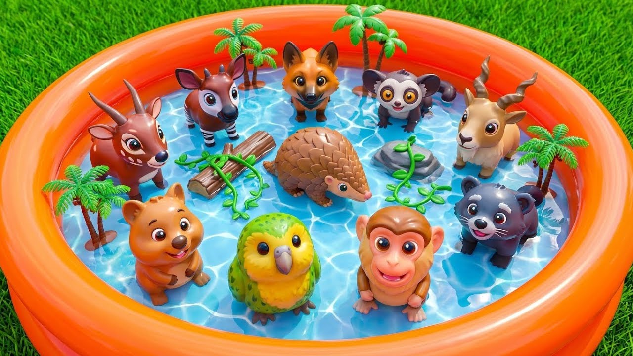 Wild Animals for Kids with Toys & Real Animals – Wild Animals Names & Facts | Preschool Learning