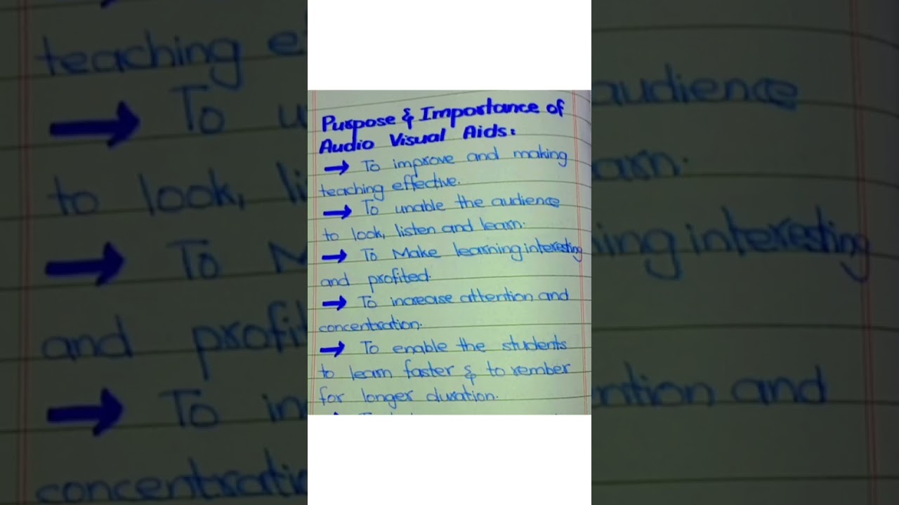 purpose and importance of audio visual aids#english#englishlearningskills