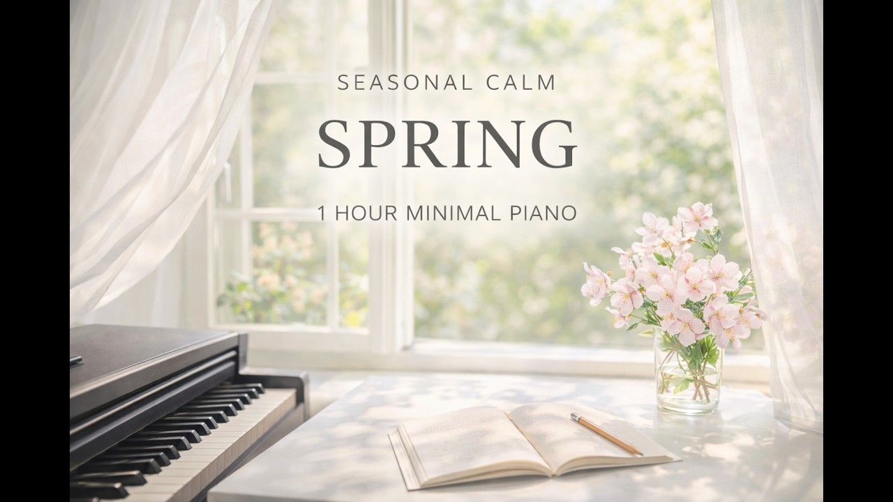 Seasonal Calm – Spring | 1 Hour Minimal Piano for Relaxation & Gentle Focus | 10 Steps ‧ 20 Tracks