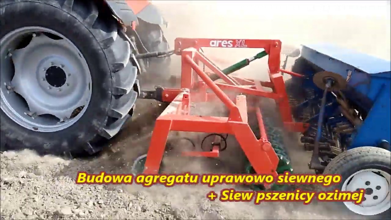 Budowa agregatu uprawowo-siewnego + siew pszenicy 2018 Zetor Forterra 135