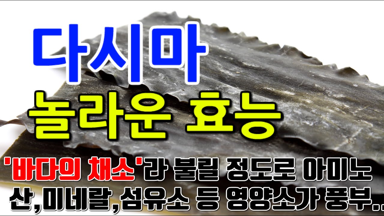 다시마의 놀라운 효능 8가지 & 부작용 / 