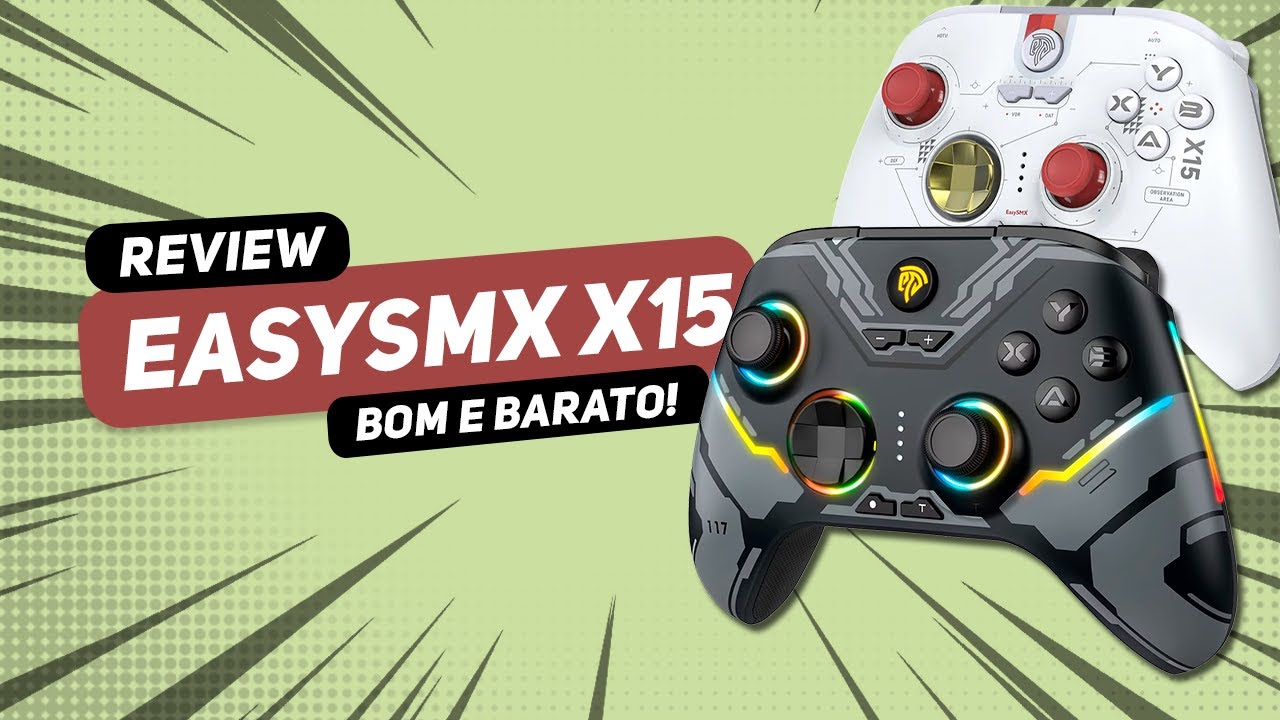 O CONTROLE BOM E BARATO PARA JOGAR NO PC! EASYSMX X15 VALE A PENA? Review/Análise