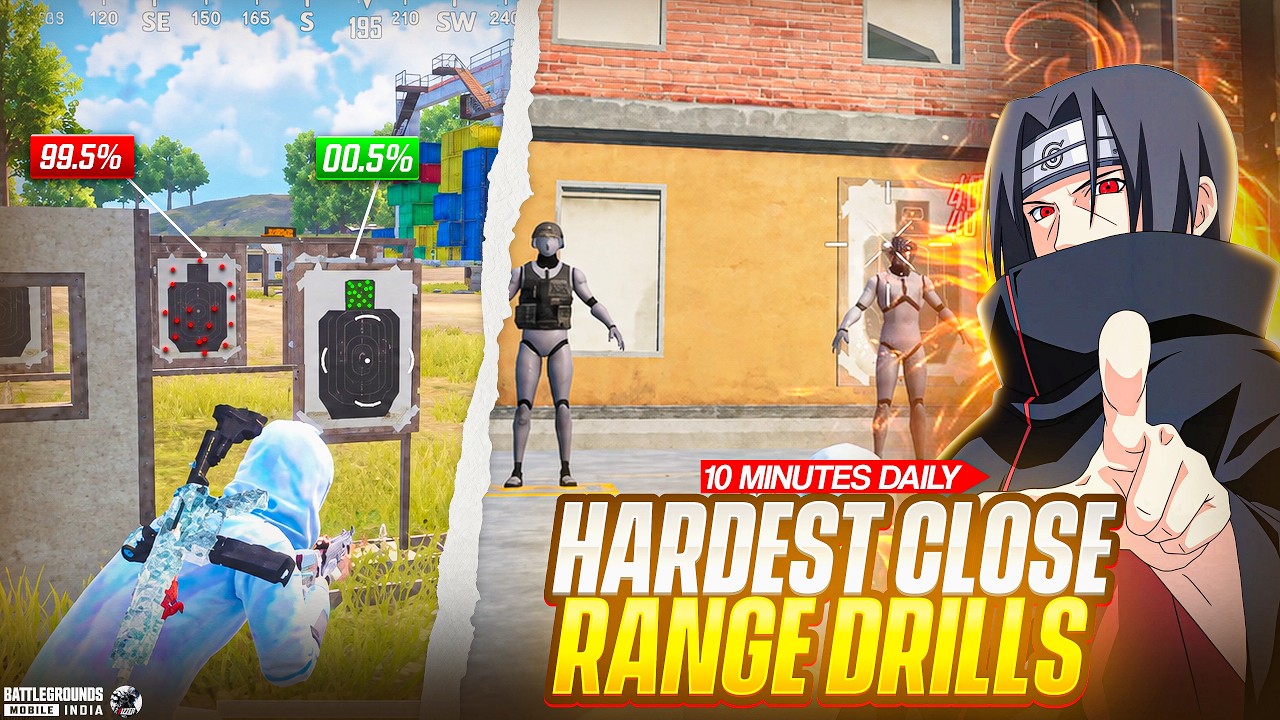 BGMI HARDEST Close Range Training Drills Challenge🔥(Only 1% Complete It!✅) Best Training Drills BGMI