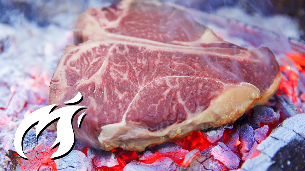 Caveman Porterhouse Steak aus dem Feuer ASMR 🔥🔥🔥