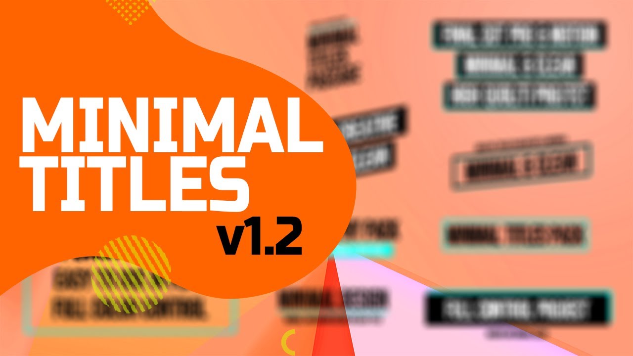 Minimal Titles V1.2 - Free Download After Effects Templates