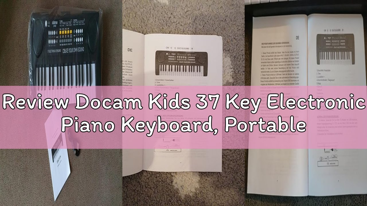 Review Docam Kids 37 Key Electronic Piano Keyboard, Portable Multi-Function Musical Instrument for K