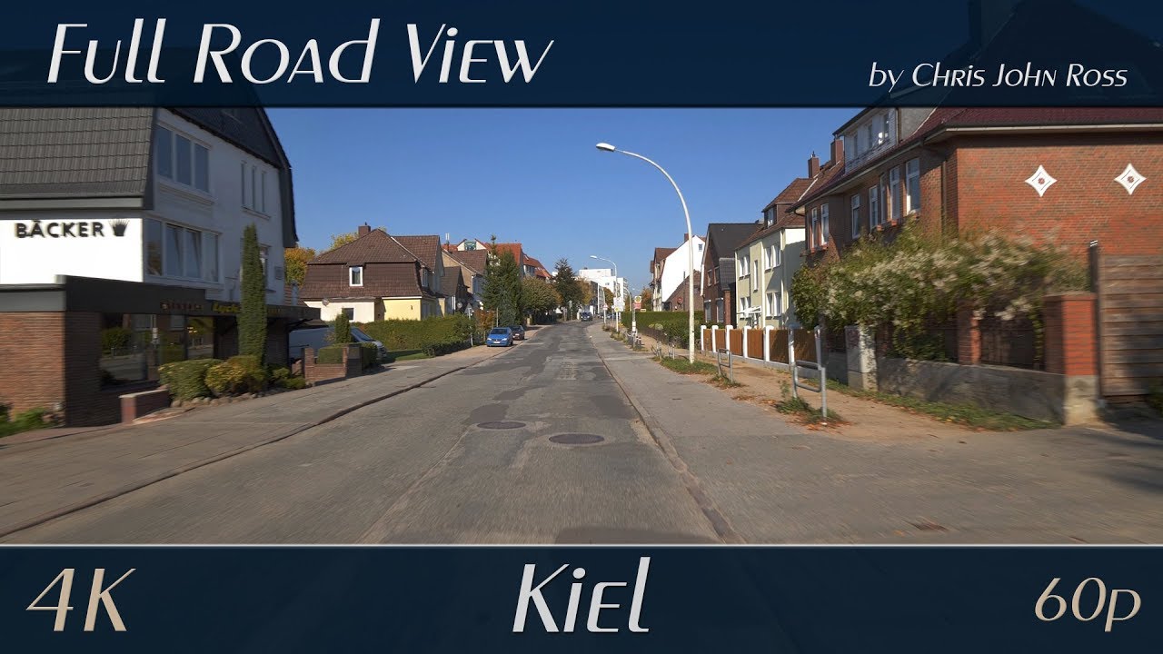 Kiel, Germany: Elmschenhagen - Villacher Straße, Ellerbeker Weg - 4K (UHD/2160p/60p) Video