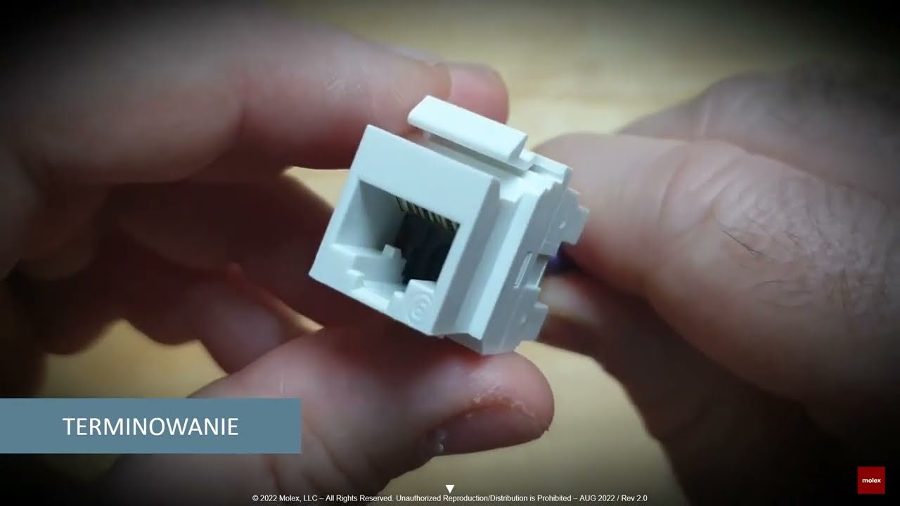 Proces terminowania: Moduł Keystone C6 UTP, narzędzie Multipair