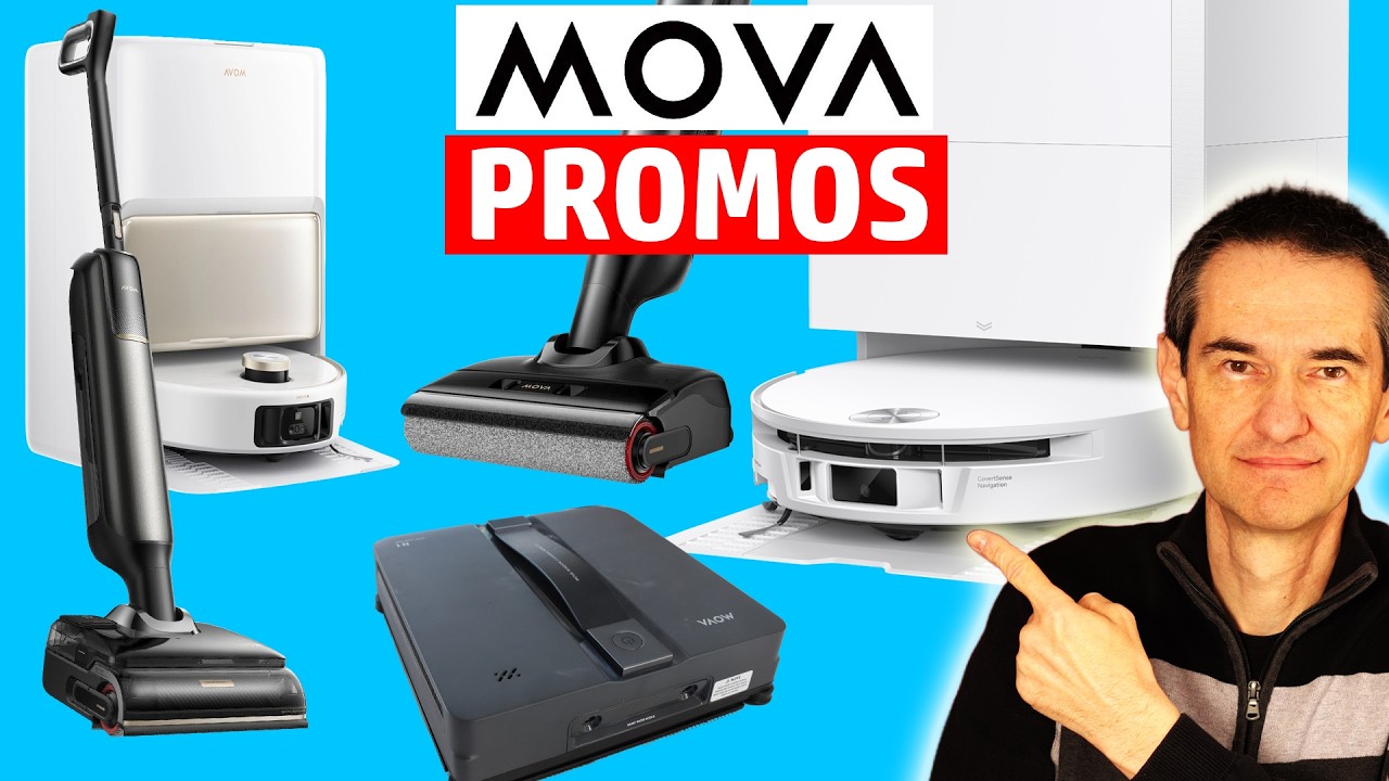 MOVA PROMOS Printemps ✅ COMPARATIF aspirateur balai laveur et aspirateur robot