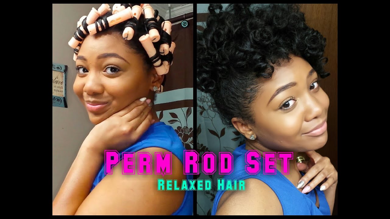 Perm Rod Set + Relaxed Hair || TWIST & CURL METHOD + Bantu Knots!