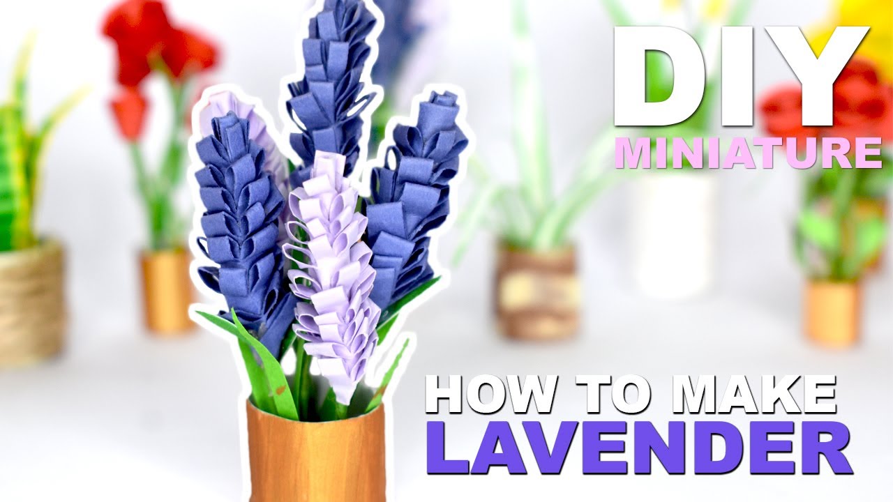DIY Miniature: How to make Lavender Flower | Manilature