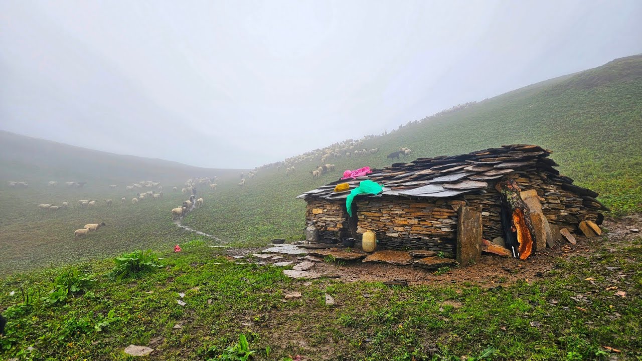 Best Life in the Nepali Mountain Village During the Heavy Rain | How People Live in Nepal With Rain
