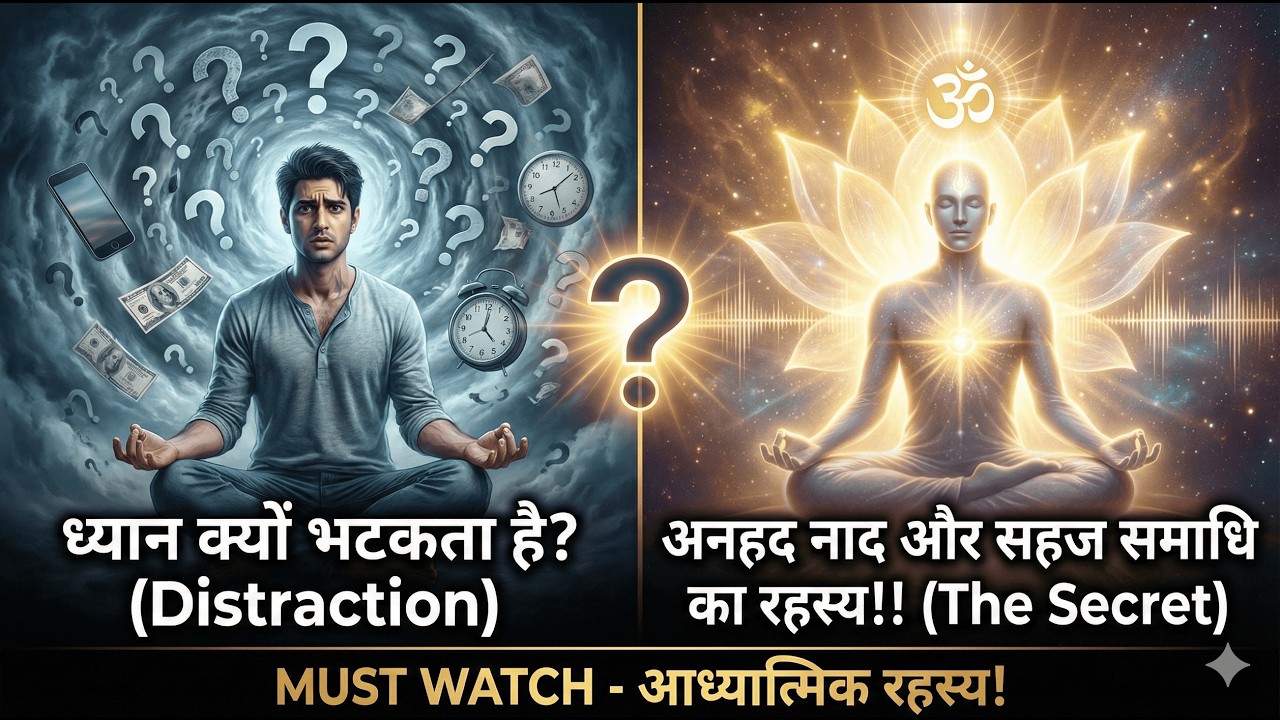 17/2/26 - ध्यान बार-बार क्यों भटकता है? अनहद नाद और सहज समाधि का रहस्य!!