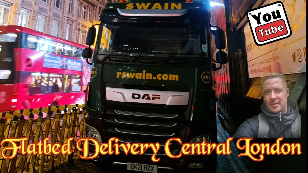 HGV Flatbed In Central London .  #hgv  #flatbed  #class1  #trucking #xf106 #daf