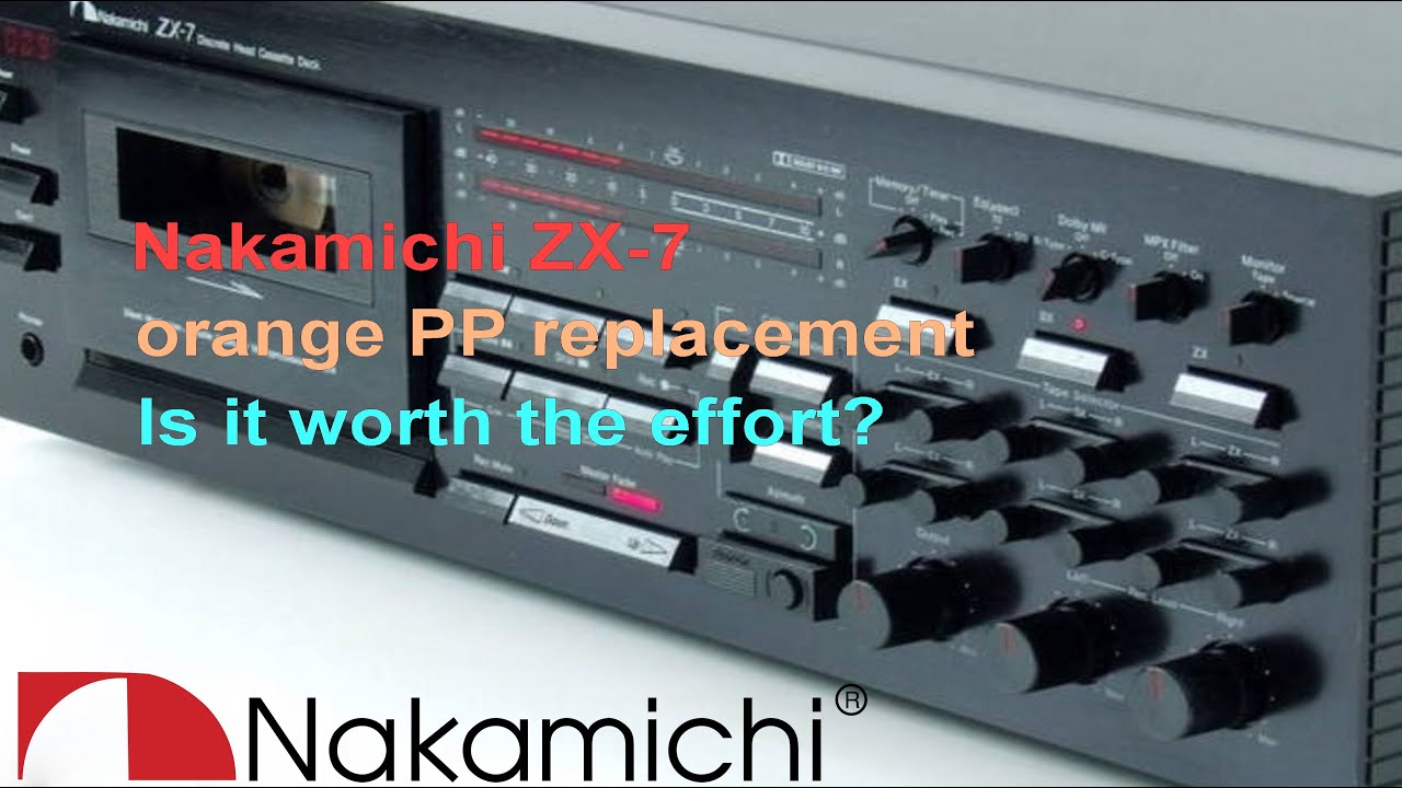 Nakamichi ZX 7 Part 4   Orange PP caps. Worth replacing?