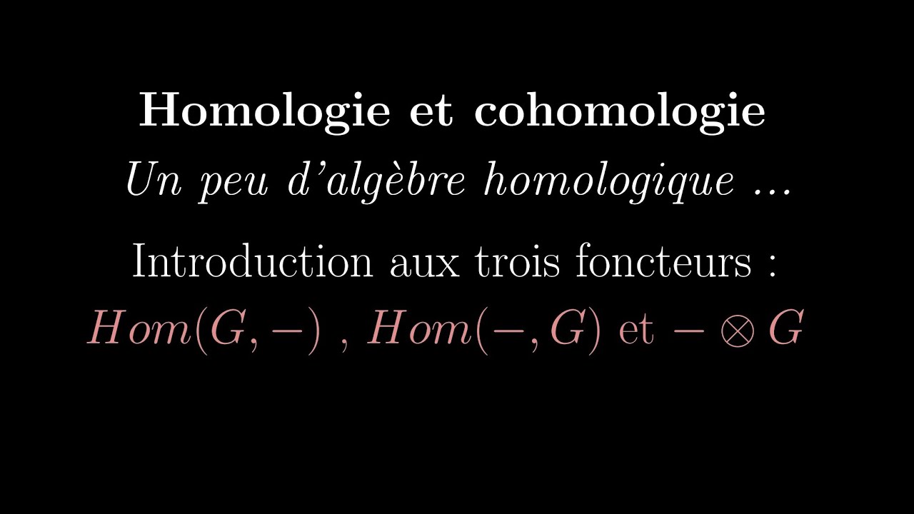 Introduction aux foncteurs : Hom(G, -) & Hom(-,G) & Produit tensoriel des modules