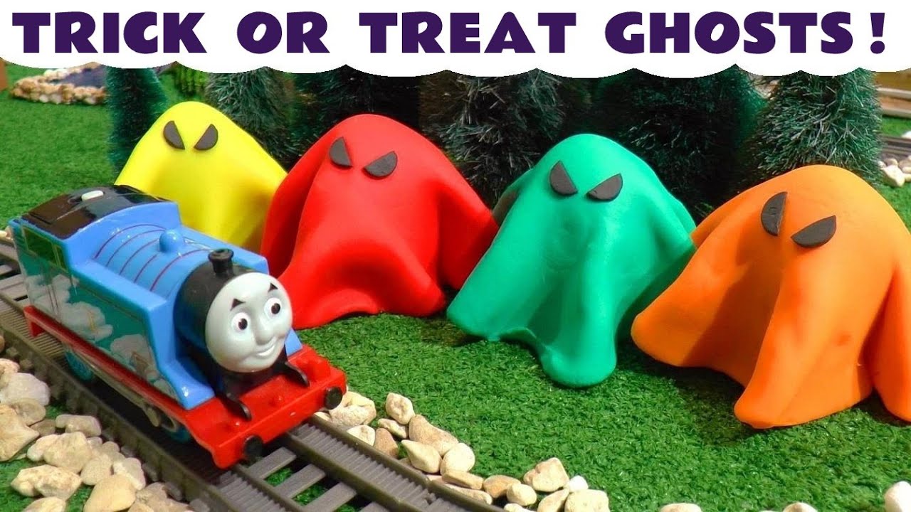 Thomas Halloween Trick or Treat Ghost Toy Train Stories with the Funlings