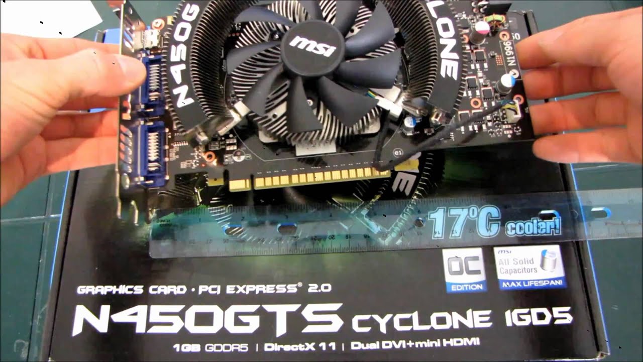 MSI NVIDIA GeForce GTS 450 1GB Video Card Length Measurements Linus Tech Tips