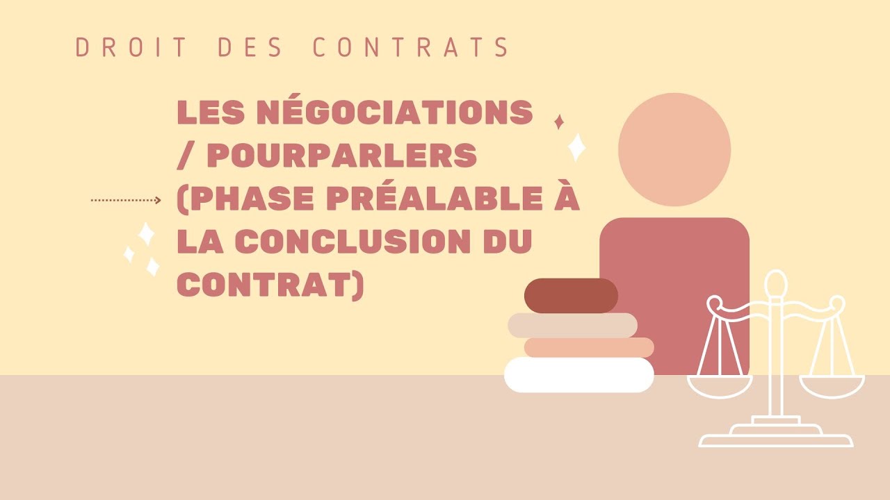 Les négociations / pourparlers (phase préalable à la conclusion du contrat)