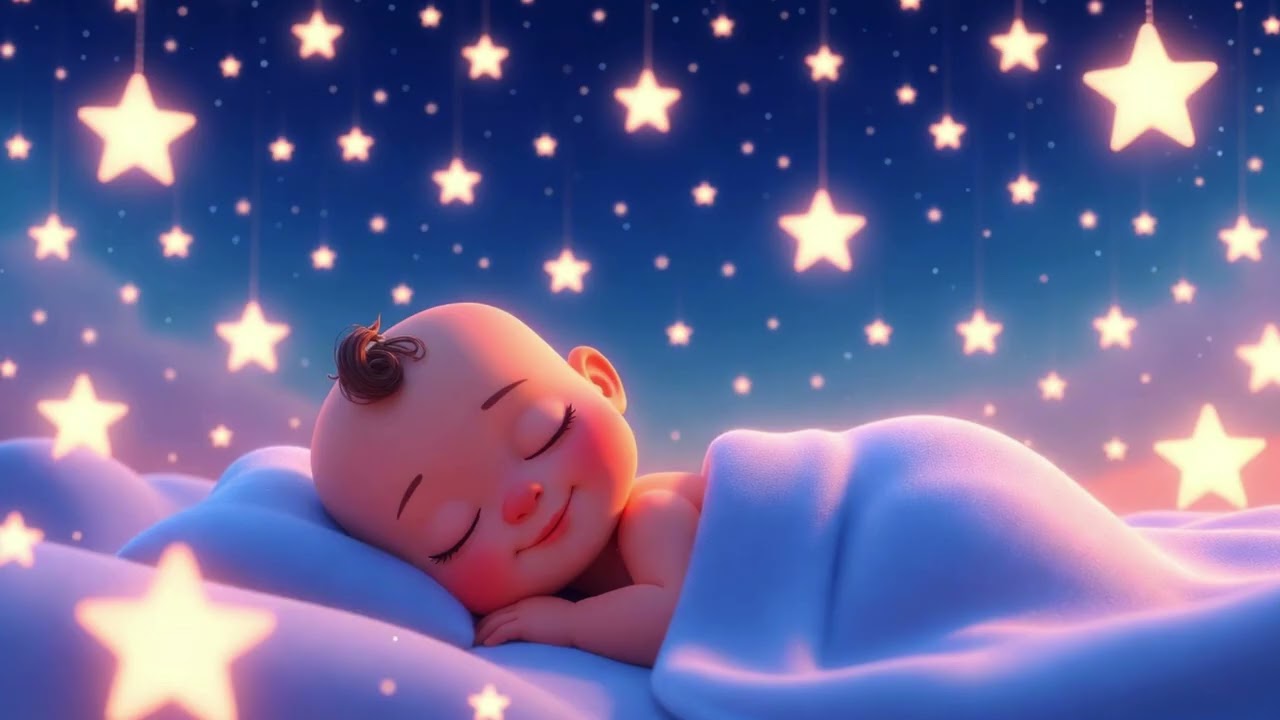 Moon & Stars Lullaby  | Soothing Voice & Relaxing Sleep Music | Bedtime Song for Babies