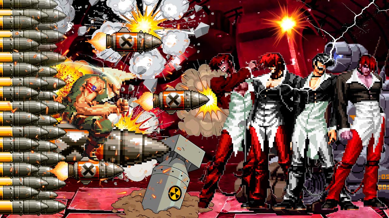 [KOF Mugen] Guile-L vs Orochi Iori Team