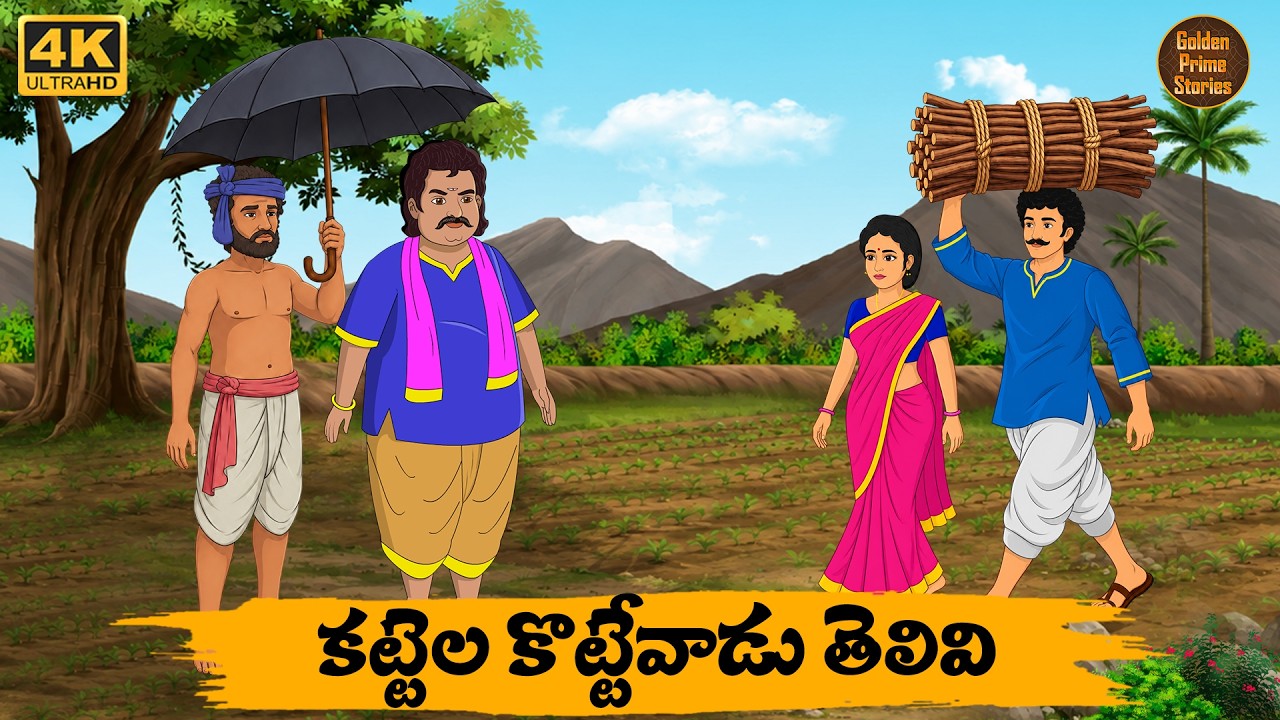 కట్టెల కొట్టేవాడు తెలివి - Telugu stories - Golden Prime Stories 30 - Neethi Kathalu - Moral Stories