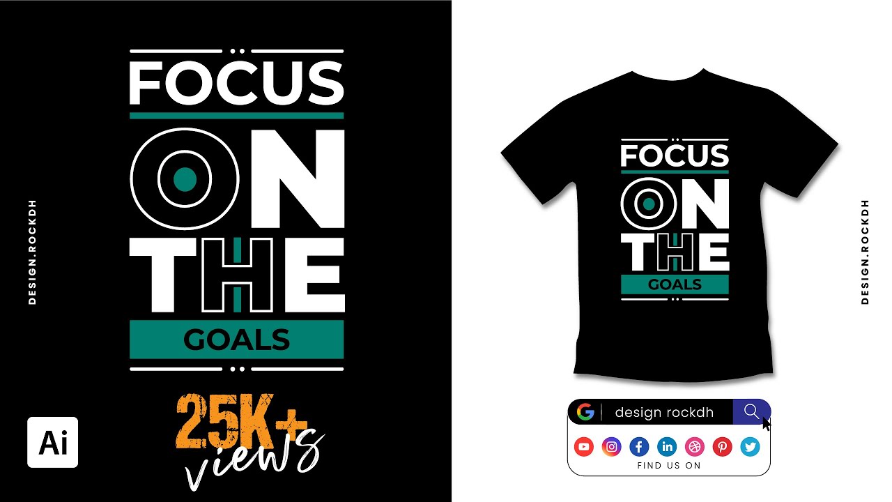 Adobe illustrator T-shirt Design Tutorial | T-shirt design tutorial | design.rockdh