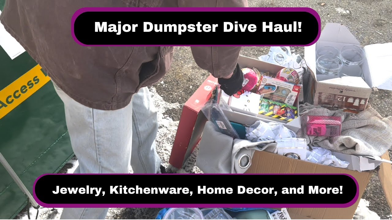 Major Dumpster Dive Haul! Jewelry, Kitchenware, Home Decor, and More!
