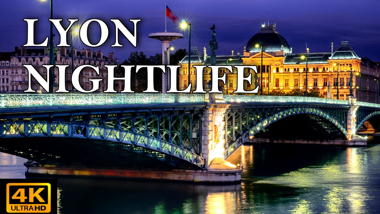 Saturday Night walk in LYON - The best NIGHT LIFE in the city, France