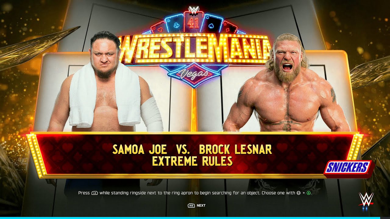 WWE 2K25 - Самоа Джо против Брока Леснара | Extreme Rules Legacy Showdown