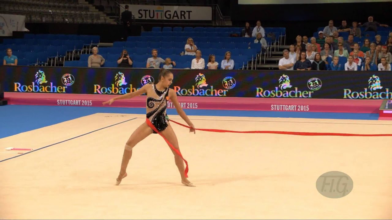 Margarita MAMUN (RUS) 2015 Rhythmic Worlds Stuttgart - Qualifications Ribbon