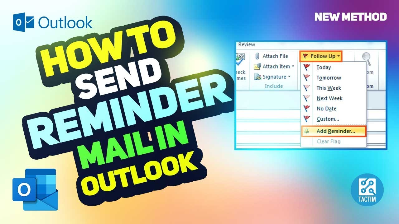 How to Send a Reminder Email in Outlook Step-by-Step Guide 2025