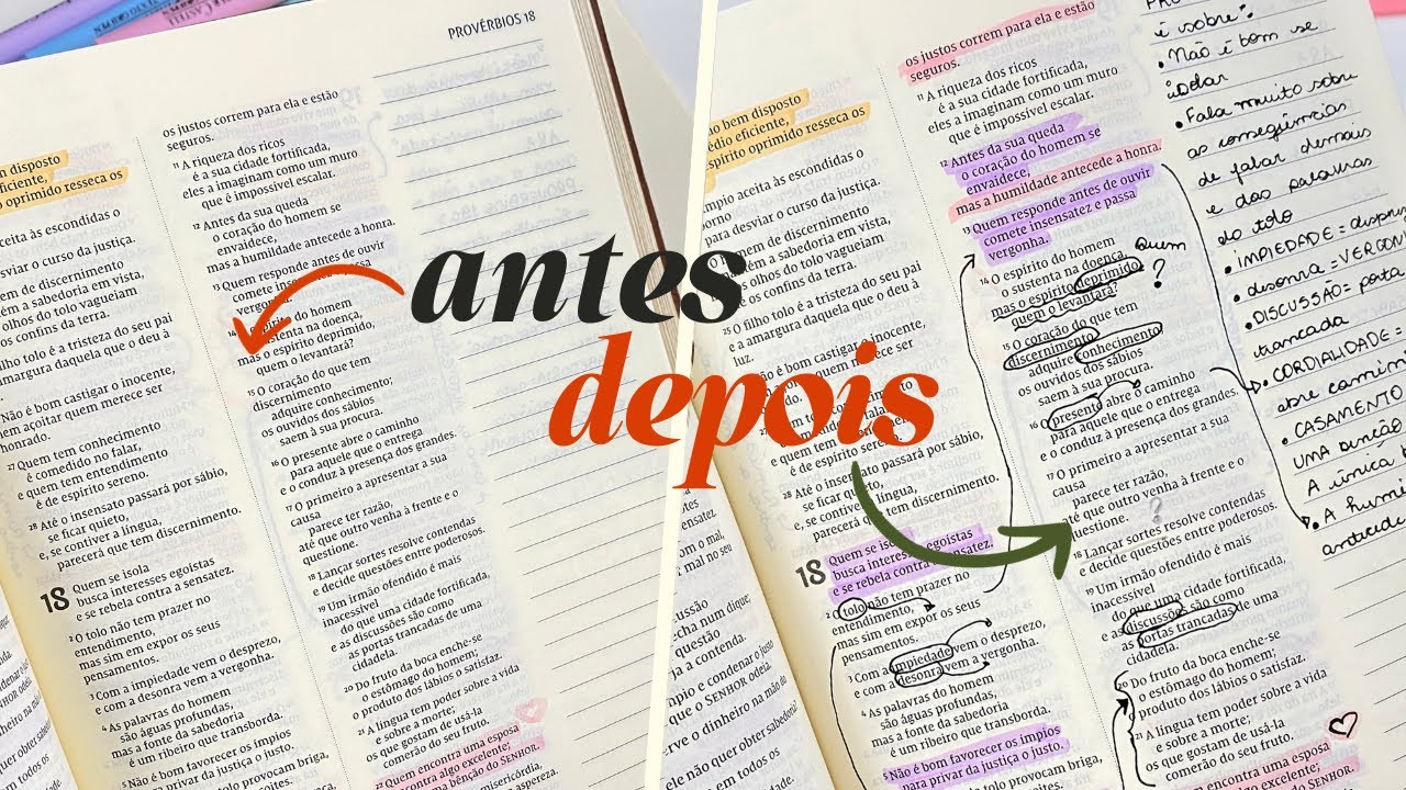 Como Estudar Provérbios PASSO A PASSO | Estudo de um capítulo de Provérbios COMPLETO