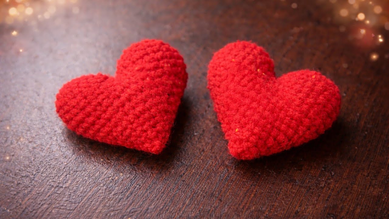 Handmade Crochet Heart ❤️ | Perfect Gift Idea For Valentine's Day 🎁#crochetheart #crochetlove 