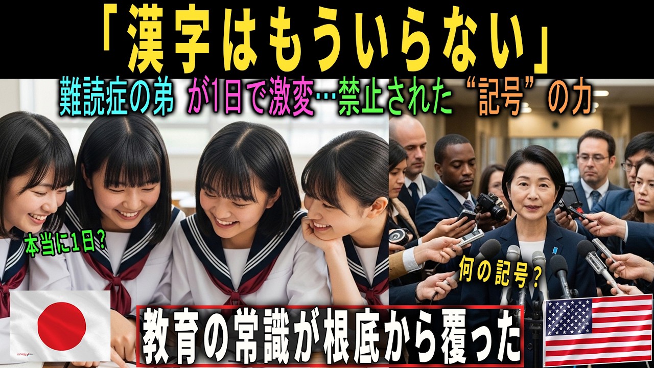 【海外感動エピソード】「漢字はもう書かなくていい」難読症の弟がたった1日で完治？学校が禁止した「魔法の記号」を使い続けた女子高生の末路...
