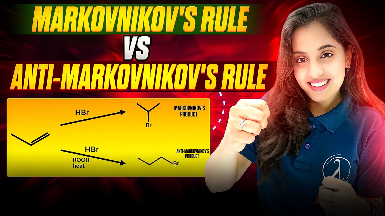 Markovnikov's Rule and Anti Markovnikov's Rule with Mechanism | Peroxide /Kharasch Effect | ARIES