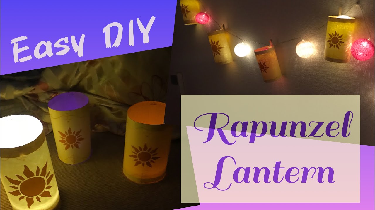 【DIY】Rapunzel Lantern by paper (Princess Room Makeover, Tutorial)