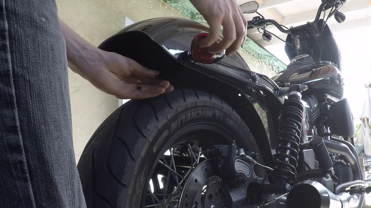 Dyna Fender Removal and Custom Dynamics L.E.D. License plate frame