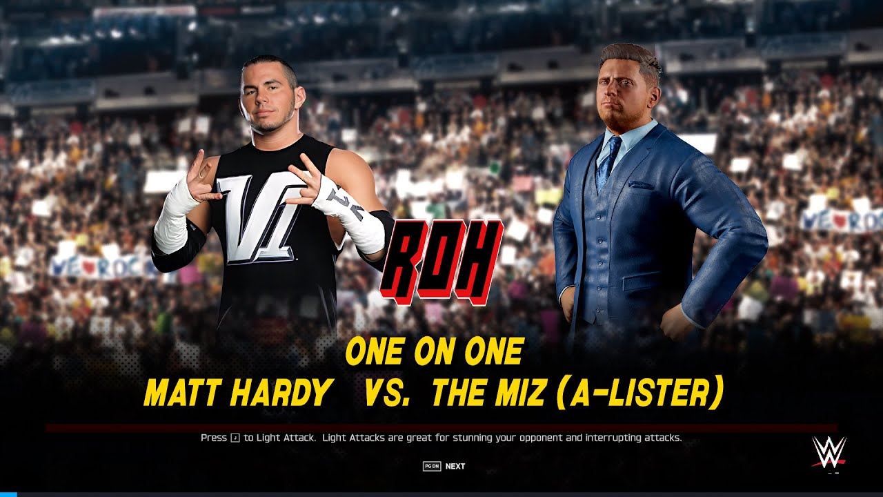 [ roh cup ] - matt hardy vs the miz ( a-lister )