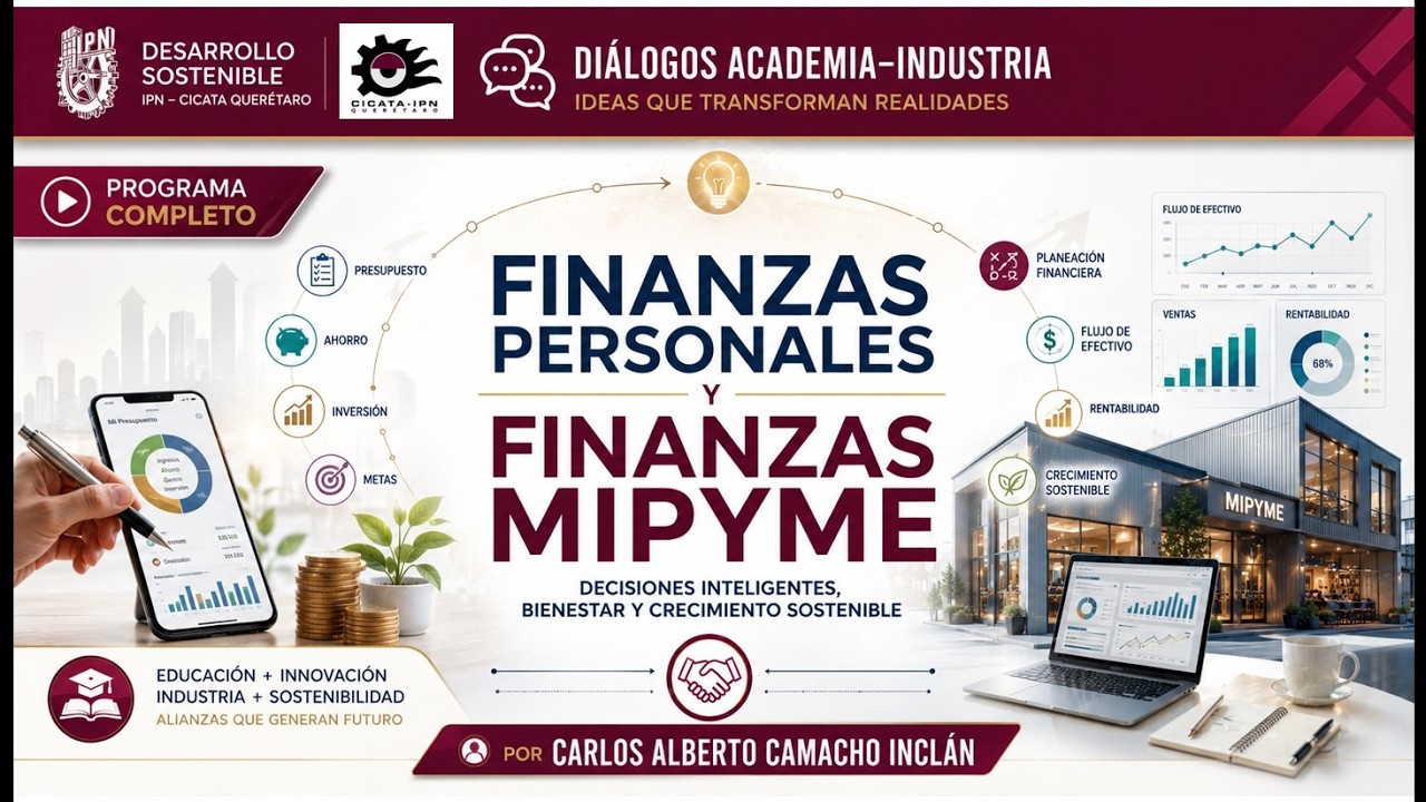 Finanzas personales y finanzas MIPYME Diálogos Academia Industria con:Carlos Alberto Camacho Inclán